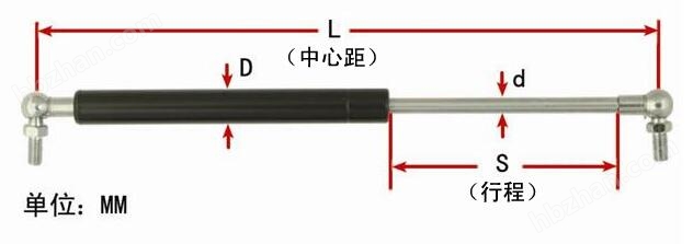 氣彈簧支撐桿結(jié)構(gòu)圖